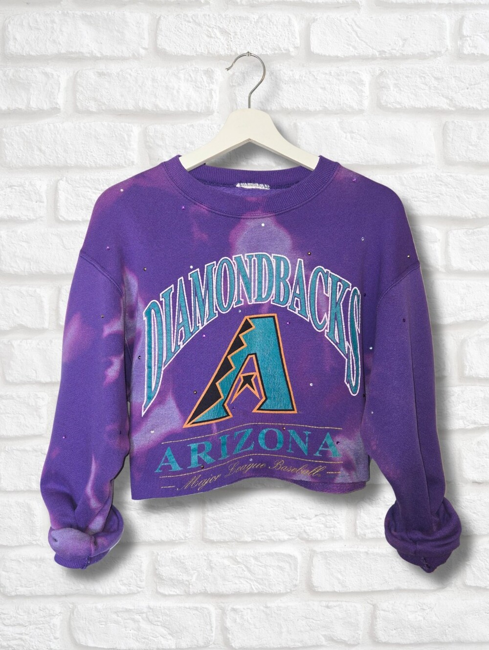 Arizona Diamondbacks Crop Sweatshirt W/Rhinestones